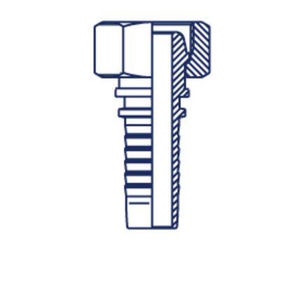 Фитинг DN 12 DK (Г) 24x1.5 (накидная гайка)