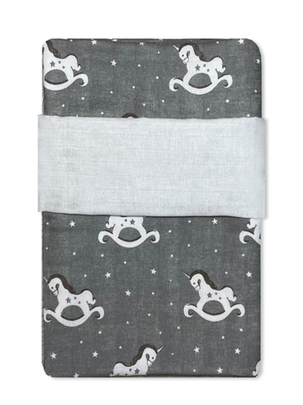 Муслиновая пеленка 4-х слойная Лошадки