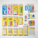 Свечи тортовые классические Макаронс (Ассорти) с держателями