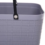 Корзинка хозяйственная «ФОЛЬК», цвет пудровый серый, 32.5*18*37см (лейбл)