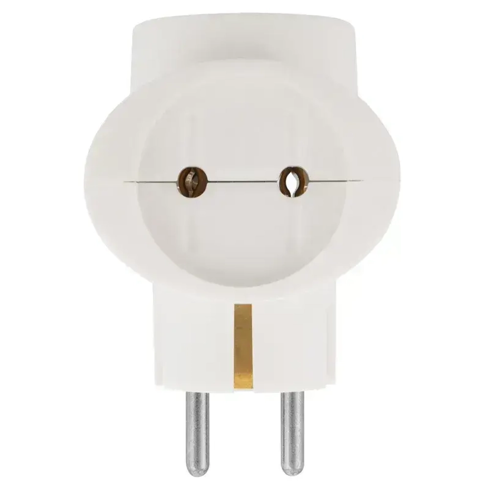 Тройник электрический универсальный 16А (одно гнездо с заземлением) REXANT