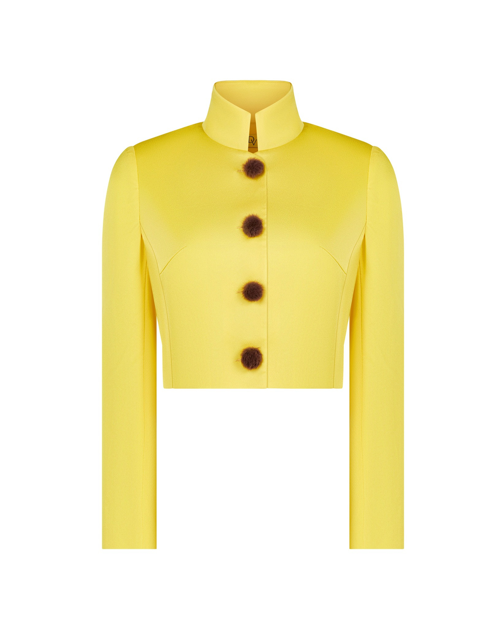 Жакет прямой с меховой отделкой