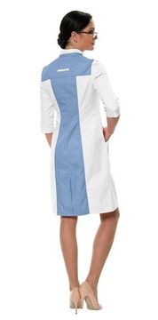 Халат женский "Гармония" LL1102 (белый/голубой)