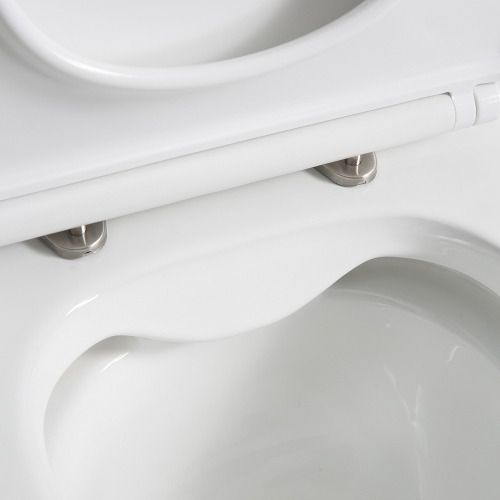 Унитаз-компакт безободковый BelBagno Lounge BB045CPR/SC с крышкой-сиденьем микролифт, белый