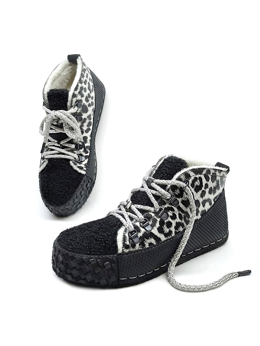 Кеды зимние "LEO B&W"