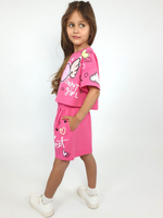 02-121-6 Комплект для девочки (фуфайка+ шорты)