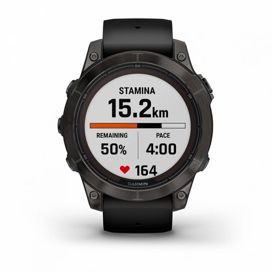 Умные часы Garmin Fenix 7 Pro Sapphire Solar титановый угольно-серый DLC с черным ремешком