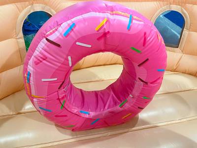 Коммерческий надувной батут "Торт"  без крыши 4.5*4.5*3 м