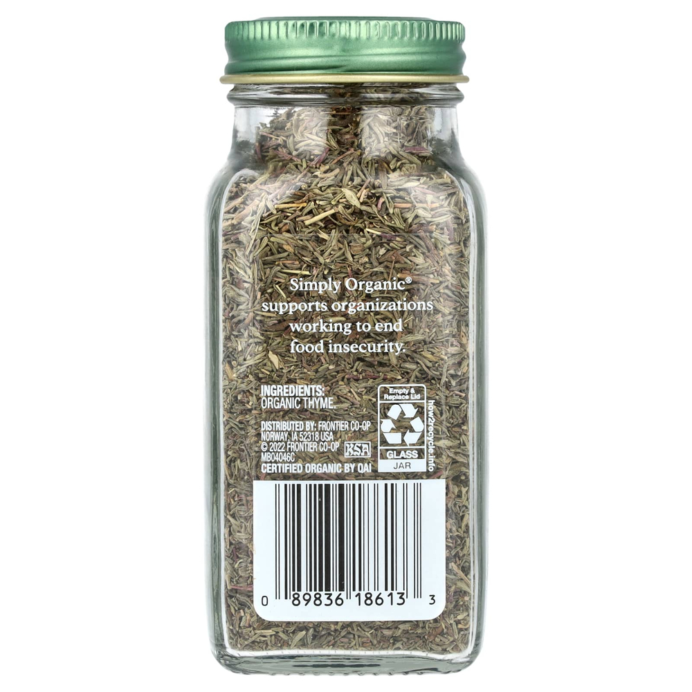Simply Organic, Чабрец, 22 г (0,78 унции)