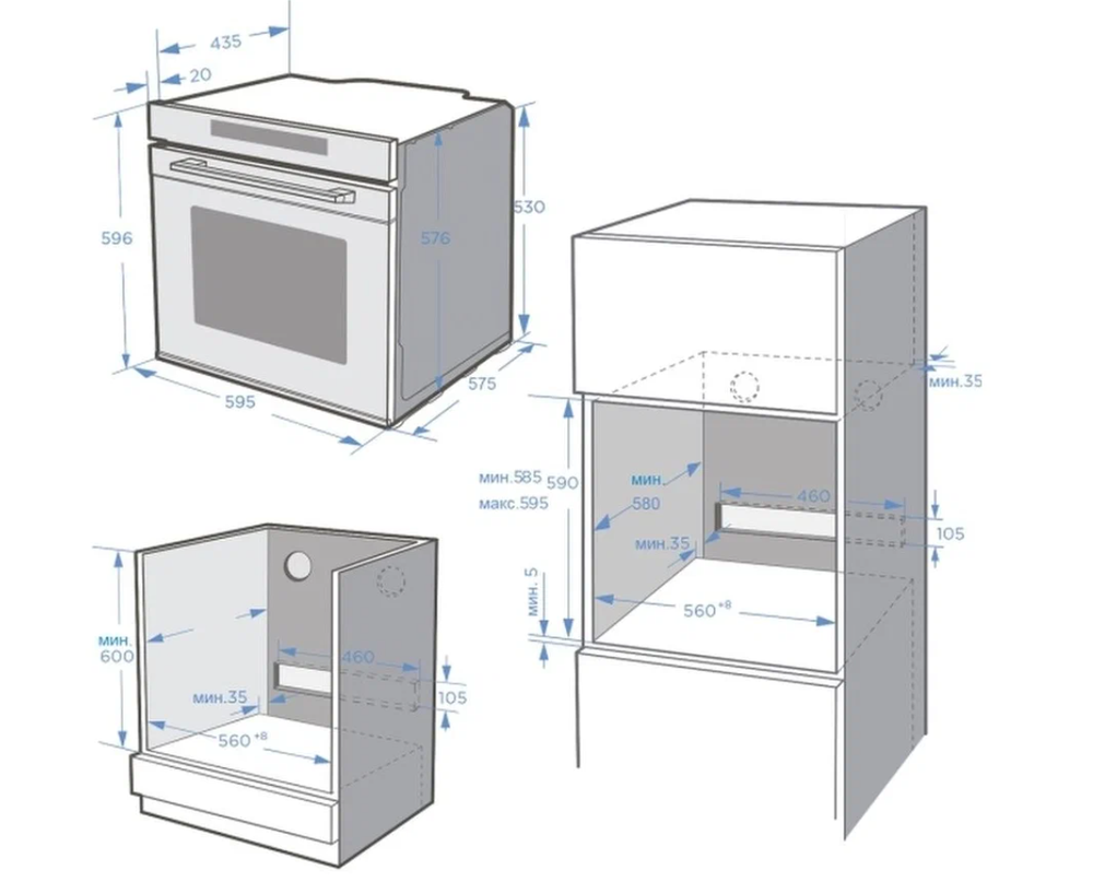Электрический духовой шкаф MIDEA MO78101CGB
