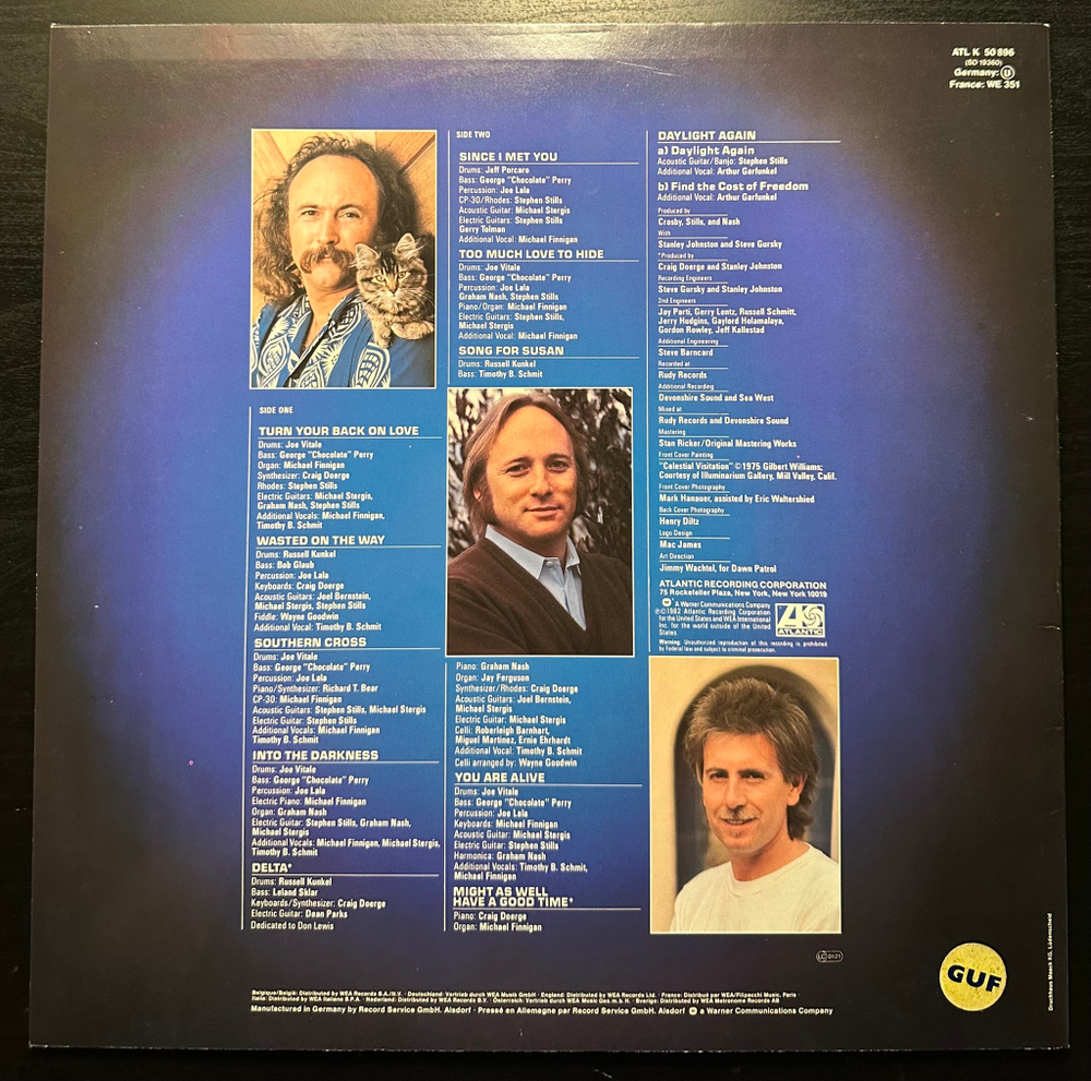 Crosby, Stills & Nash - Daylight Again (Германия 1982г.)