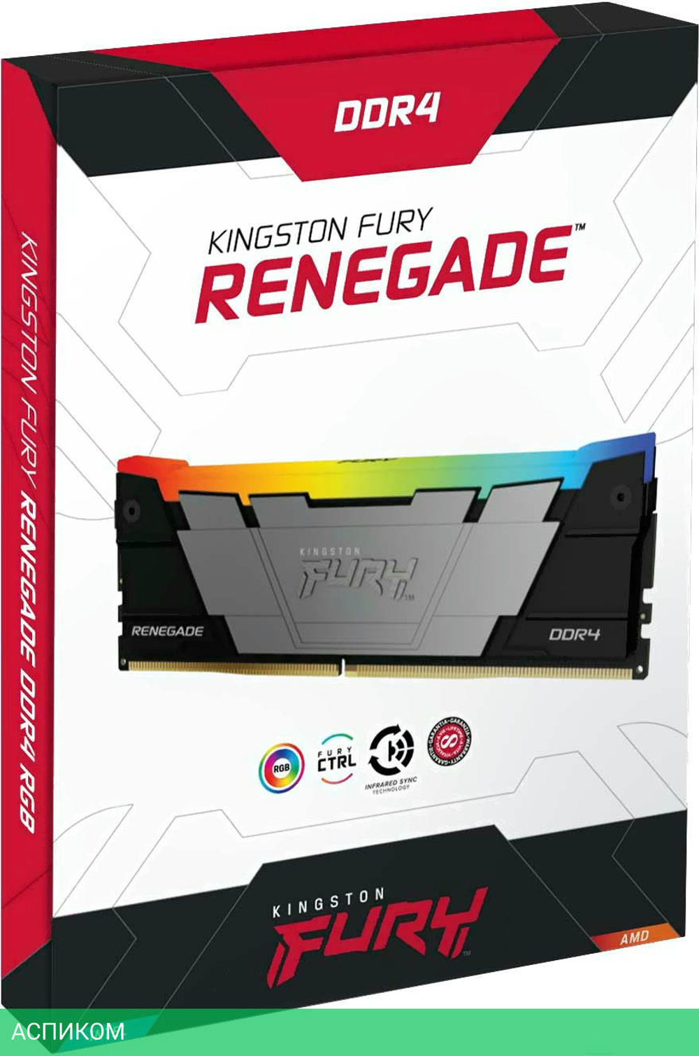 Оперативная память Kingston Fury Renegade RGB 16GB DDR4 (KF432C16RB2AK2/16)