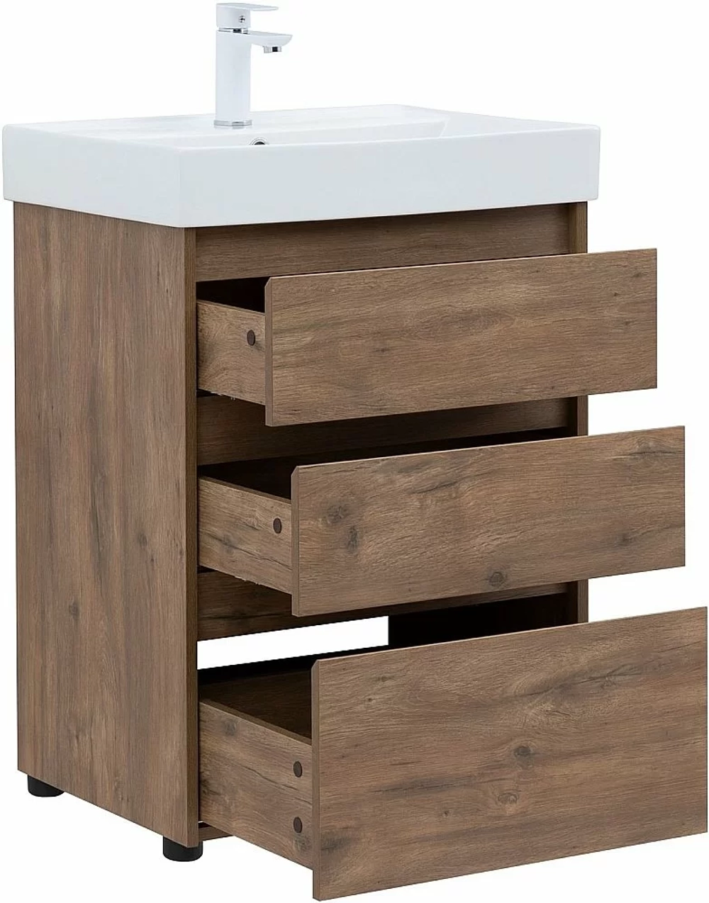 Тумба с раковиной Aquanet Nova Lite 302471 60 дуб рустикальный