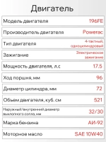 Генератор бензиновый электрический Powerac PR13700H2E-ATS (11кВт, 220В, 18л.с., АВТОЗАПУСК)