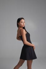 Платье теннисное Rib Black