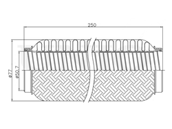 Гофра глушителя 50x250 мм InterLock UNIO EXP-50250L