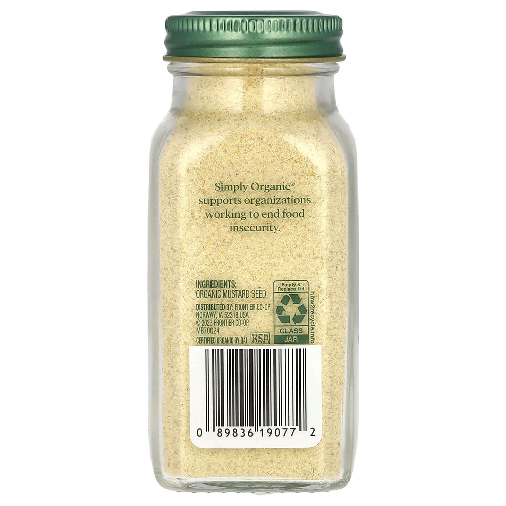 Simply Organic, молотая горчица, 75 г (2,65 унции)