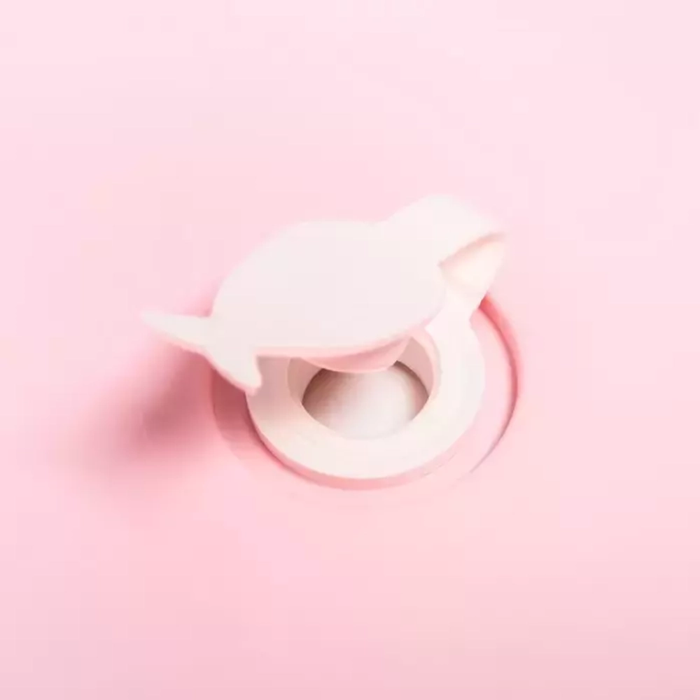 Ванна детская 86 см со сливом "Кролики" розовый