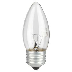 Лампочка ЭРА B36 40Вт Е27 / E27 230В накаливания свечка прозрачная