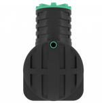 Септик переливной Мультпласт Термит Профи+ 2.0 S 2000 л. горизонтальный / 800 л. в сутки / 3-4 чел. / самотечный сброс (2150x1100x1915см;99кг;черный) - арт.555453