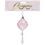 Подвеска "Сказочные узоры" 8*20 см, Розовый (Серпантин)