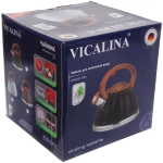 Чайник из нержавеющей стали 3,2л «Vicalina» Бисквит черный VL-0056
