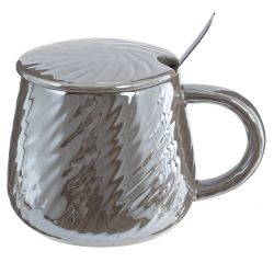 GAEM Кружка с крышкой и ложкой, 350 мл, L12,5 W9,5 H9 см