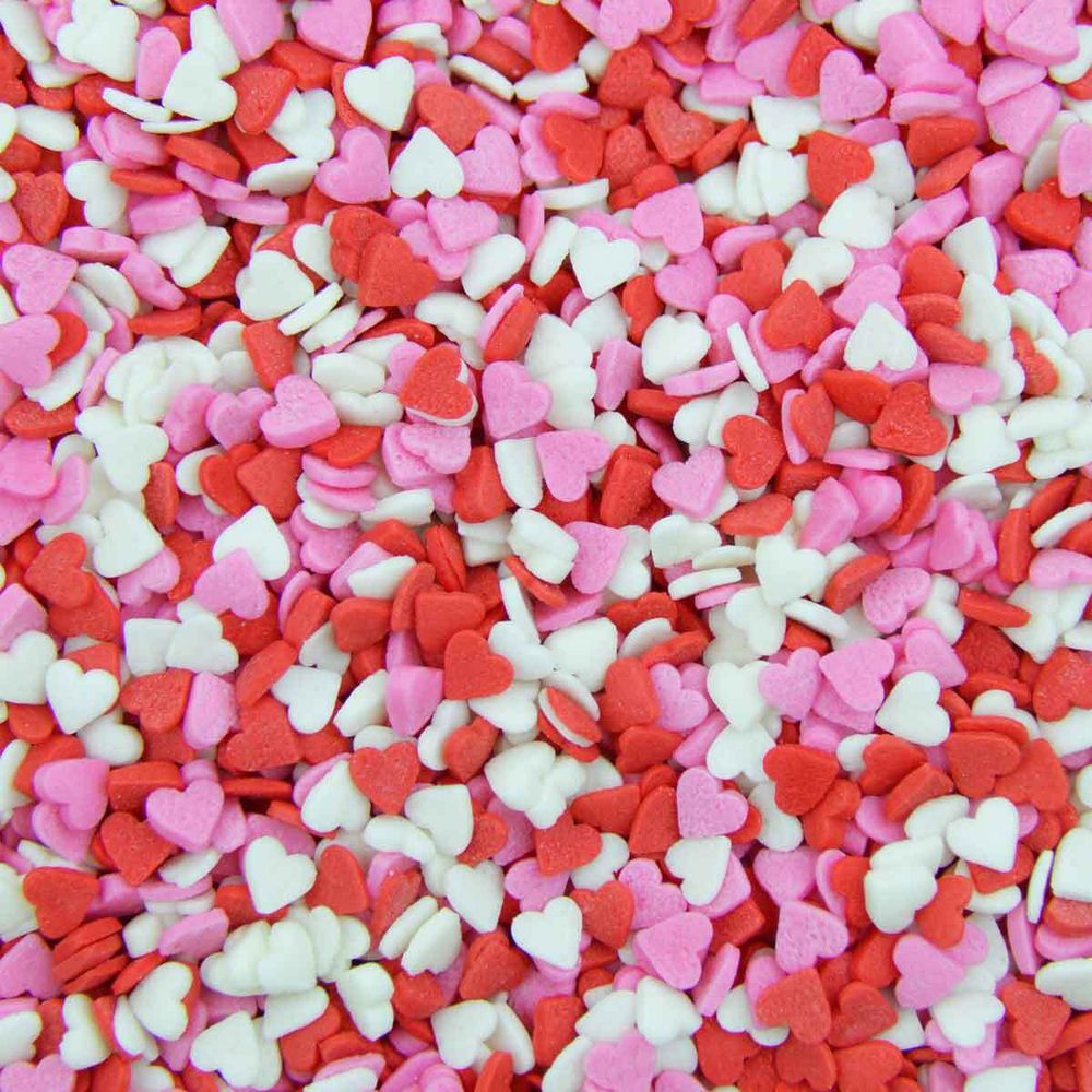 Посыпка ДЕКО-ПРО &quot;Сердечки красно-бело розовые мини&quot;, 50 гр