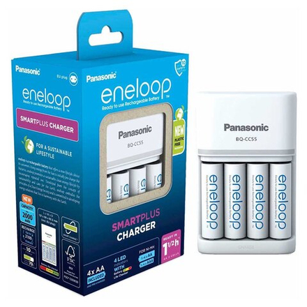 Зарядное устройство Panasonic Eneloop SmartPlus K-KJ55MCD40E + 4шт АА 2000 mAh