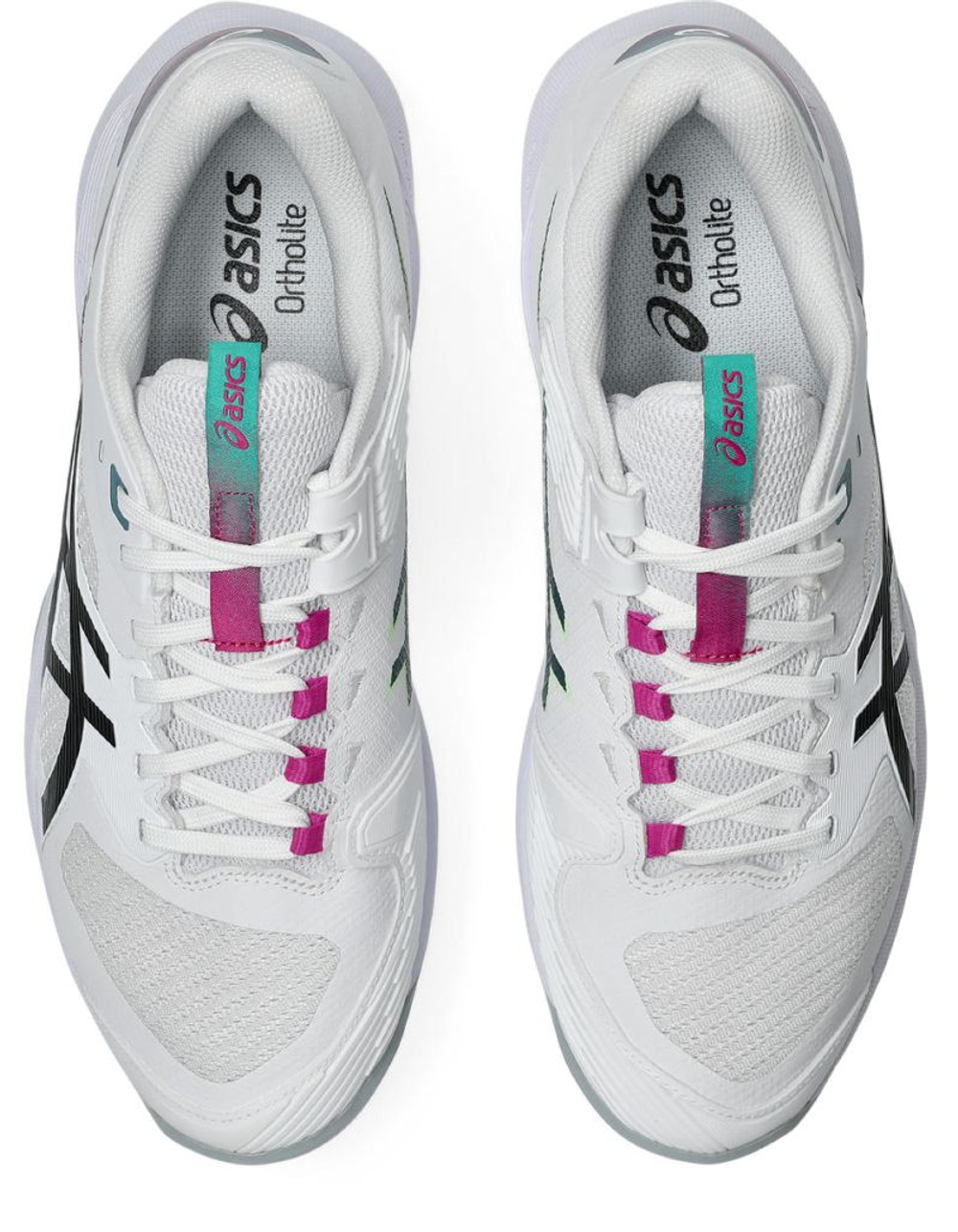 Мужские кроссовки теннисные Asics Solution Speed FF 4 - white/digital sakura
