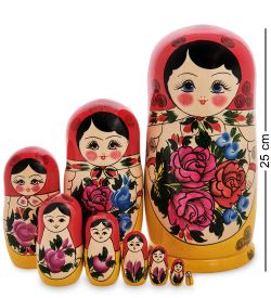 Народные промыслы МР-10/10 Матрешка 9-кукольная (Семеновская)