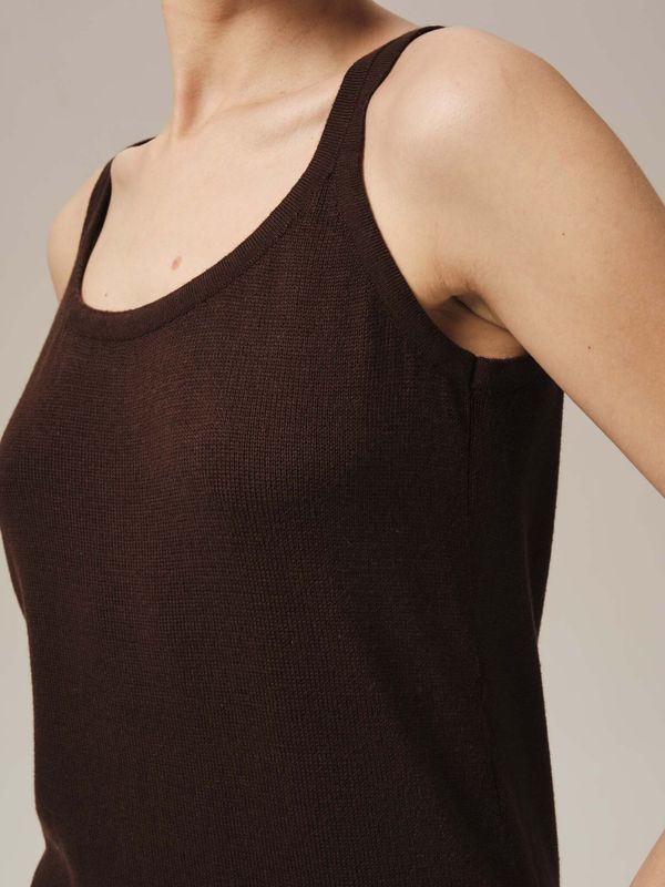 T0384-03 Топ женский темно-коричневый dbr