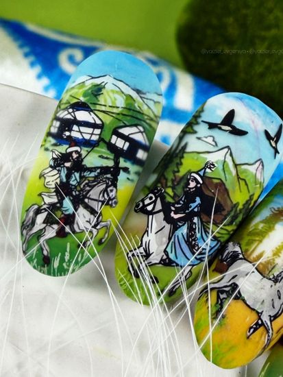 Пластина для стемпинга Enigmanic Stamping №037 KAZAKHSTAN