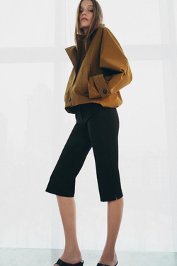 ZARA КОРОТКИЙ ТРЕНЧ WATER-REPELLENT — ZW COLLECTION, РЫЖЕВАТО-КОРИЧНЕВЫЙ