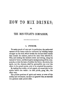 How to mix drinks. Как смешать напитки | Jerry Thomas