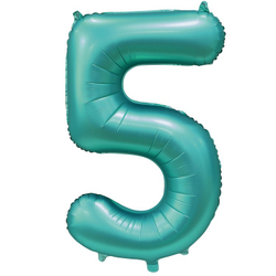 Шар цифра с гелием бирюзового цвета №5 недорого в Москве