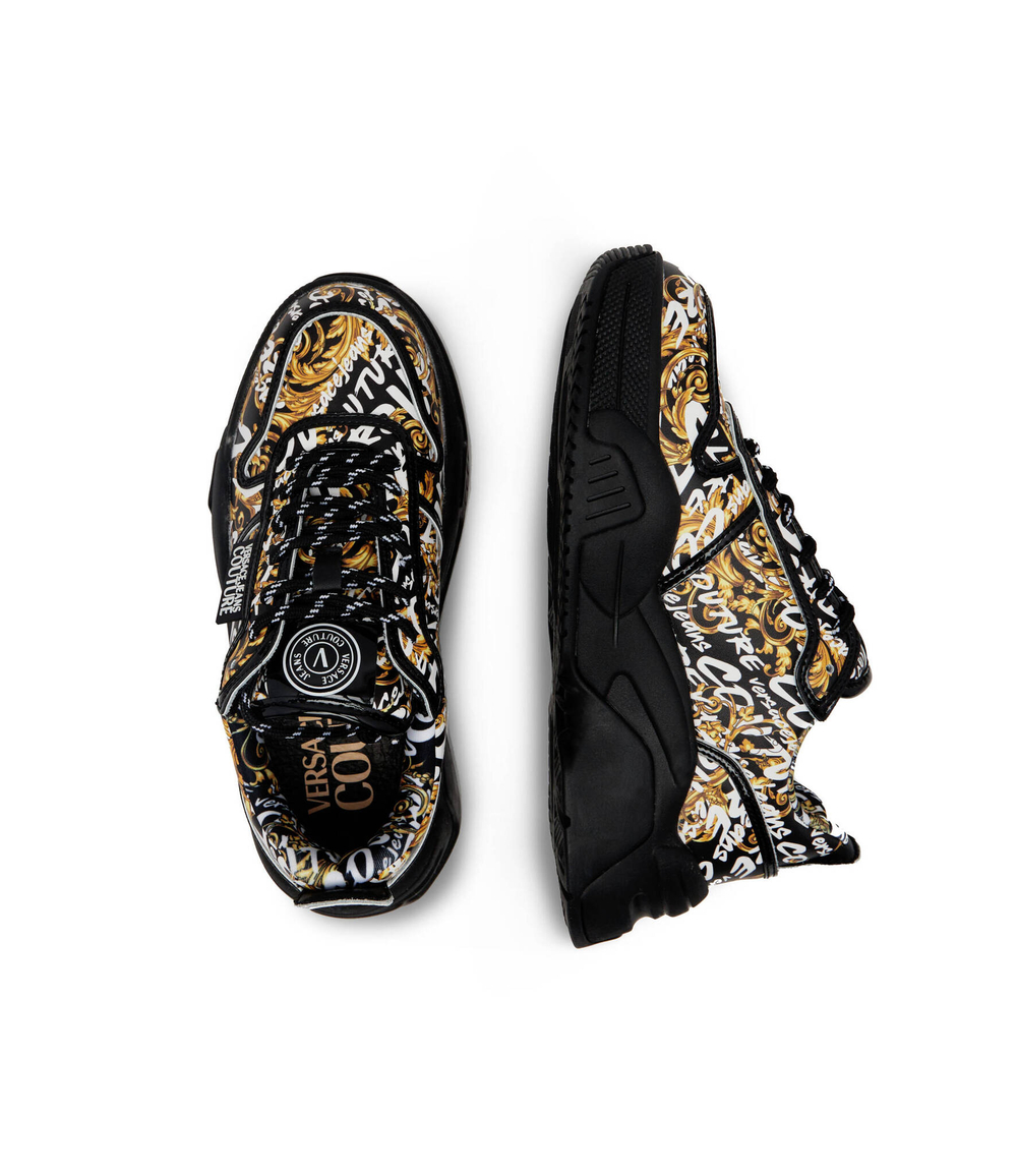 кожаные кроссовки Versace Jeans Couture - желтый(73VA3SF2ZP149)