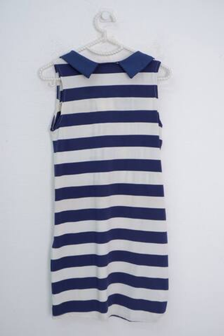 Платье в полоску бело-синее 40 размер