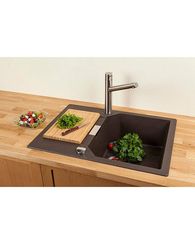 Мойка SCHOCK Manhattan 45 D Cristalite корз.клапан 690x510 баварский камень