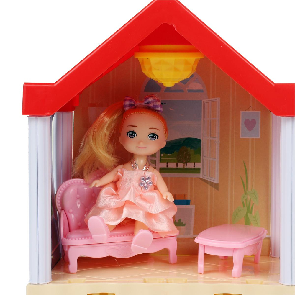 Дом для куклы с фигуркой и аксессуарами, коробка 666-7S-2
