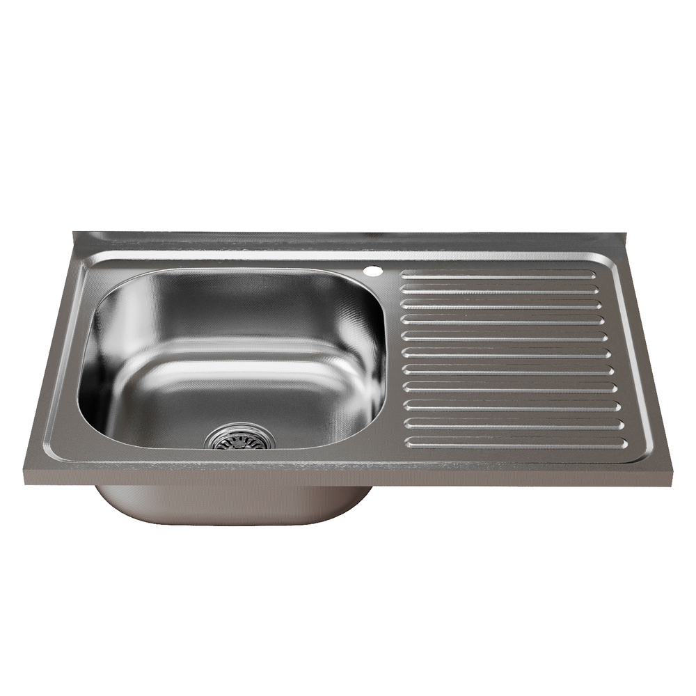 Мойка 80х50 (0,6) лев вып 3 1/2 MIXLINE 16см с сифоном ДЕКОР