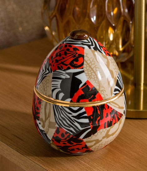 Zebra Camouflage Egg, свеча Africa collection, Ladenac Milano