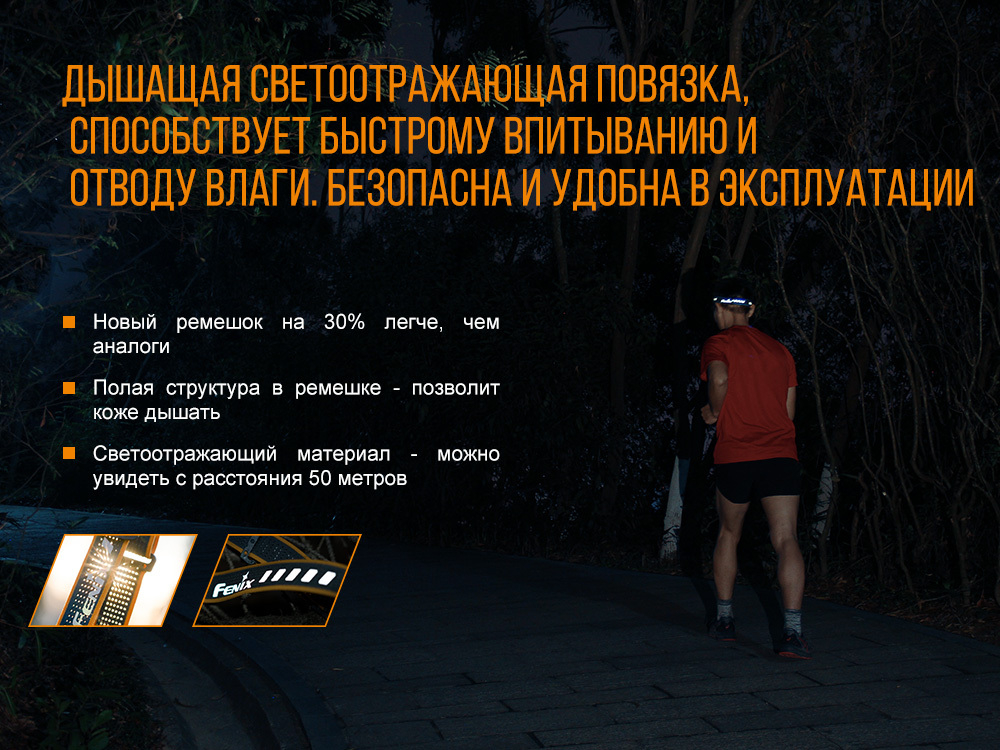 Налобный фонарь Fenix HL18R голубой