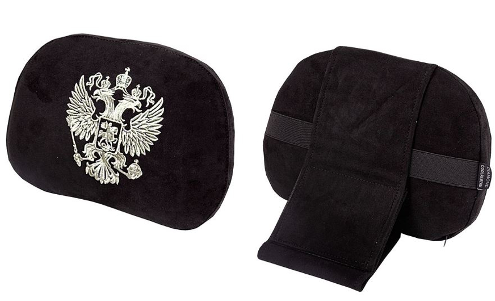 Подушка на подголовник Coolpart - MAXIMAL (1шт) - 217BL-EM черный ГЕРБ
