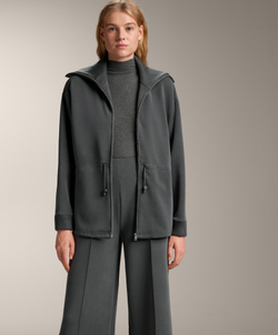 Oysho Длинная куртка из модала с начесом, антрацитово-серый