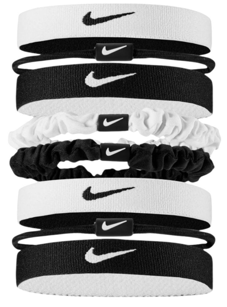 Band Nike Flex Hair Tie 8P - white/black/black