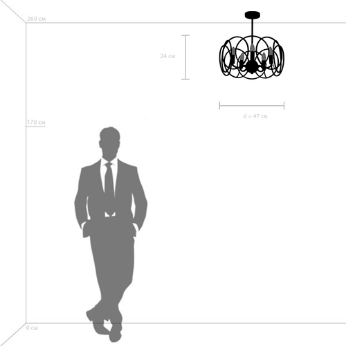 713053 Люстра REGOLO 5х40W E14 ХРОМ/ЗОЛОТО