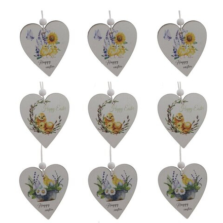GAEM Набор из 9-ти изделий декоративных подвесных "Сердце" (5*0,5*6), L19,5 W6,5 H2 см