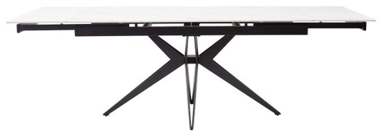 Стол FORIO 160 MATT WHITE MARBLE SOLID CERAMIC / BLACK