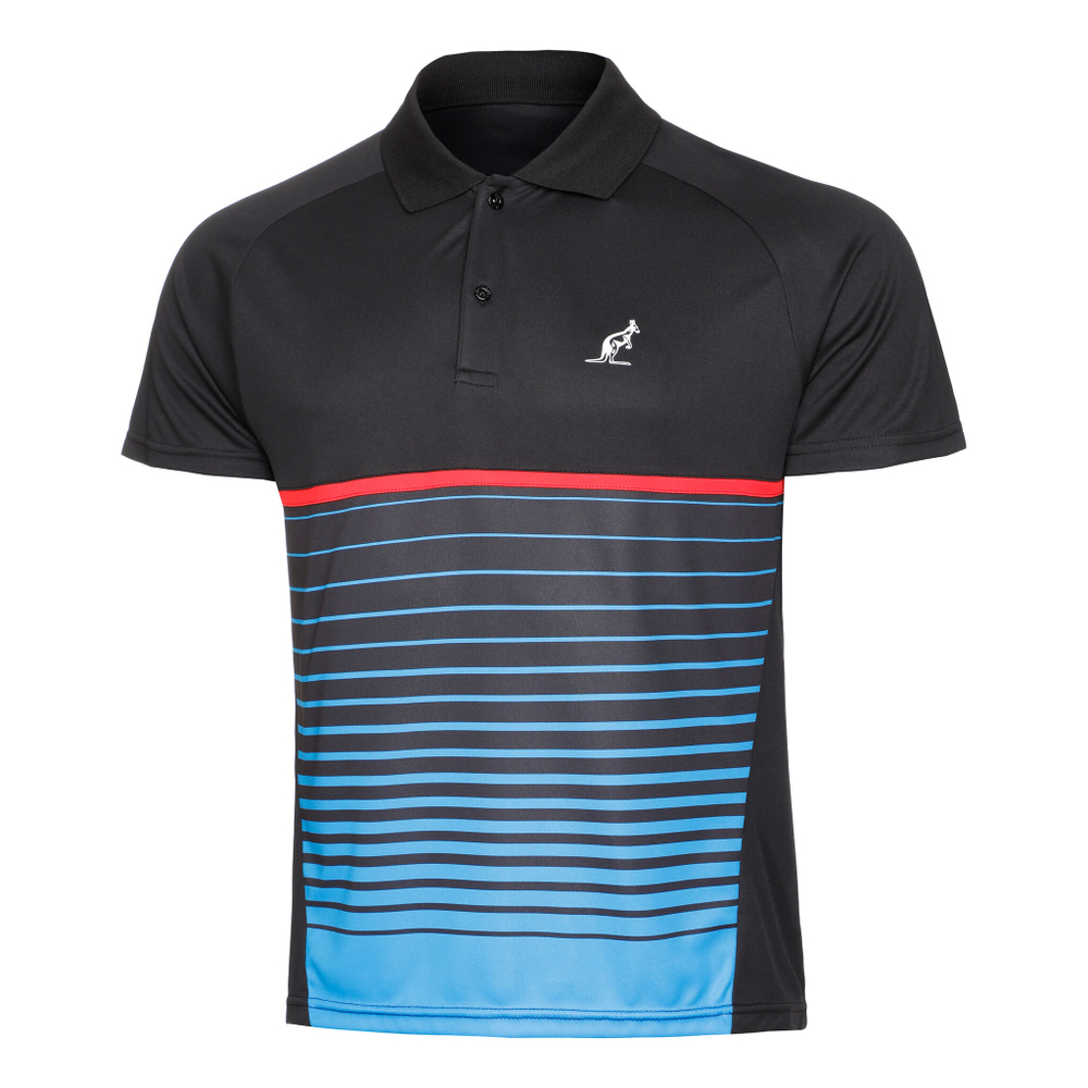 Мужское теннисное поло Australian Ace Stampa Polo Men - Black, Blue